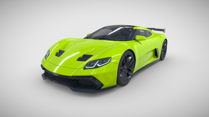 Realistic Car HD 06 3D Model