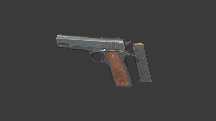 M1911a1 Pistol 3D Model
