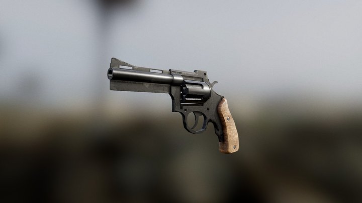 Old Revolver 3D Model