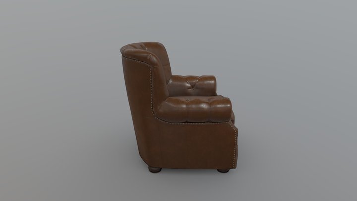 Vintage Leather Sofa 3D Model