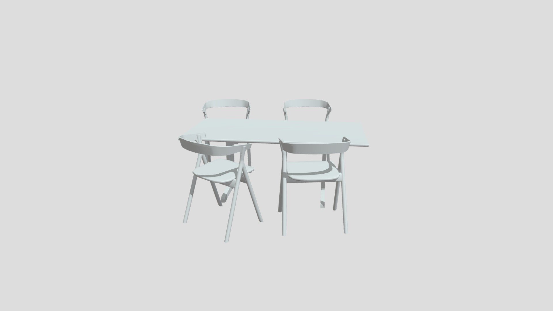 4 chairs and a table