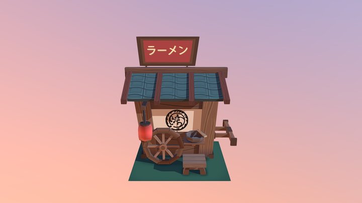 Japanese Food Cart 3D Model