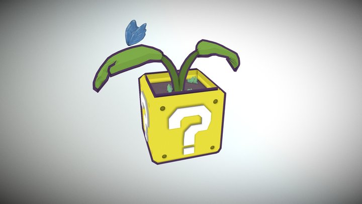 Mario box planter 3D Model