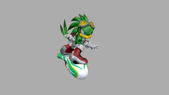 Sonic Riders Zero Gravity: Jet CGI Poster Pose 3D Model