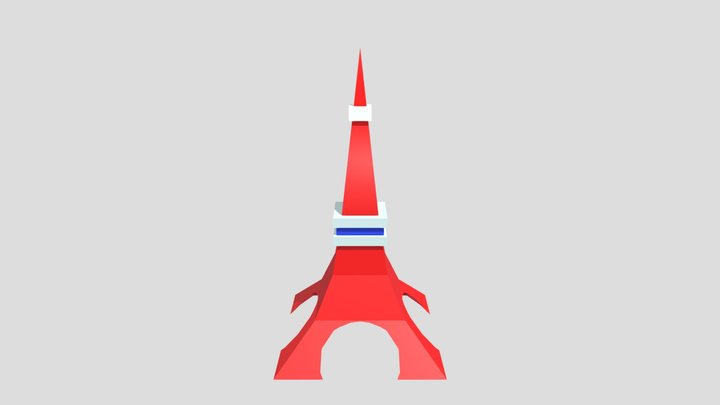 Simple TokyoTower 3D Model