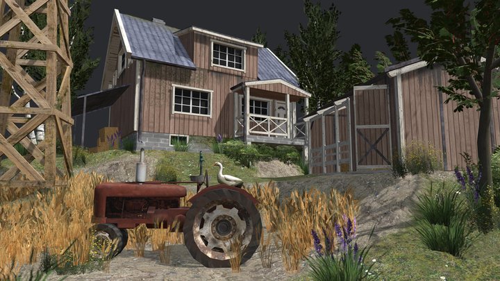 DAE Diorama retake – Small farm 3D Model