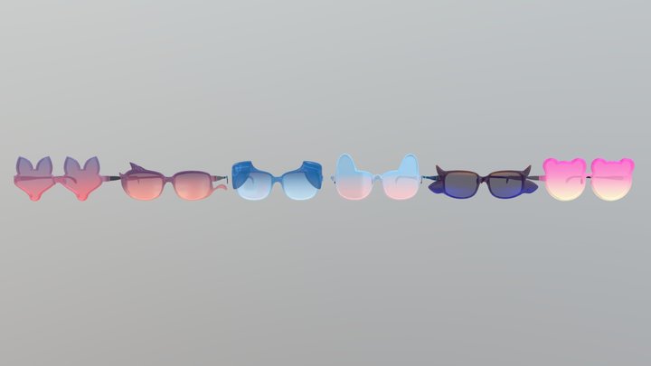 Animal Shades Bundle Terrestrial 3D Model