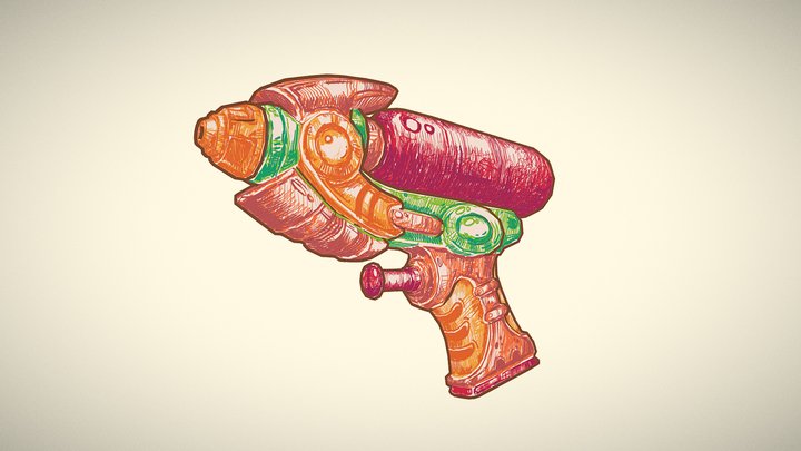 Water gun sketch 3D Model