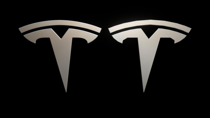 Tesla - Car Logo Emblem Modern 3D Model