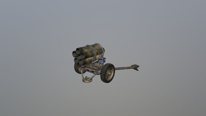 Nebelwerfer Camouflage WW2 3D Model