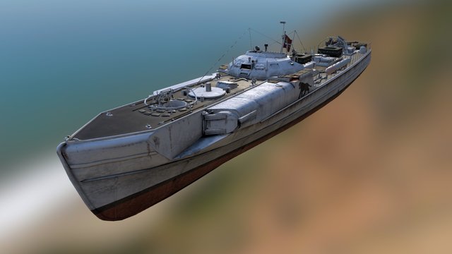 S-100 torpedo boat 3D Model