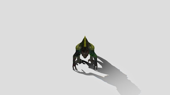 Mutated Lizard - Game Ready 3D Creature Model 3D Model