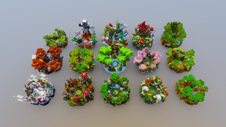 15 Sumo Arenas Pack 3D Model