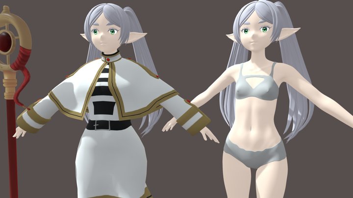 Frieren — 3D Anime Character Model 3D Model