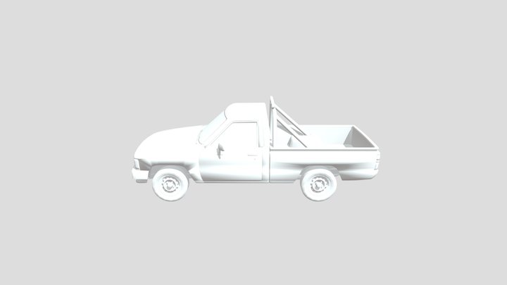 Blue-toyota-hilux-pickup 3D Model