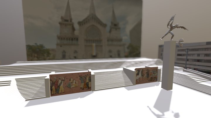 Plaza de bolivar de manizales 3D Model