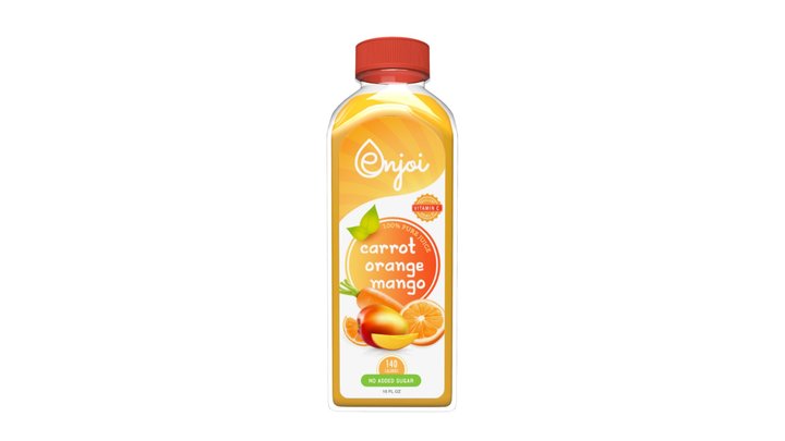 Orange Juice Bottle 3D Model