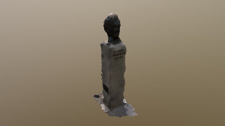 Richard Wagner statue 3D Model