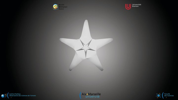 Nannofossile - Discoaster berggrenii – Kostenloses 3D-Modell STL