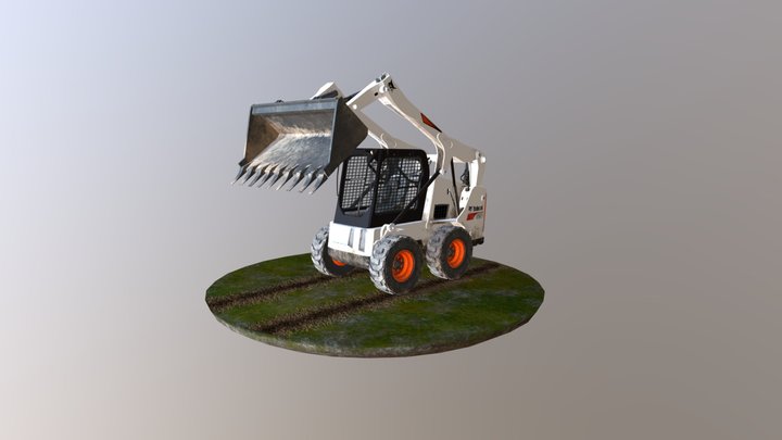 Bobcat S650 T4 Skid-Steer Loader (Animated) 3D Model