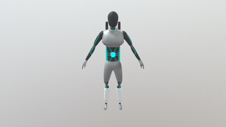 Flying Robot Textures 3D Model