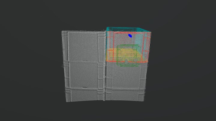 横からの通い箱認識結果（短手方向） 3D Model