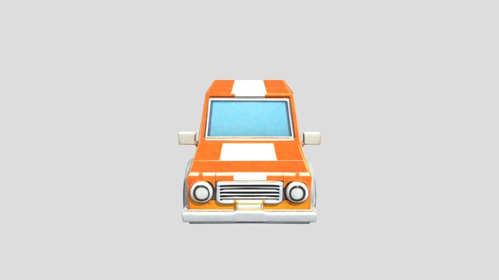 3D Stylized Cartoon Car for Games & Metaverse 3D Model