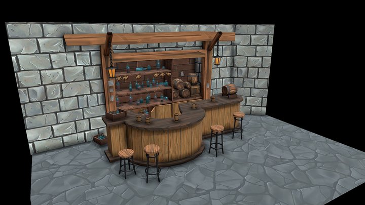 Tavern. Day 2 [XYZ School DAILY CHALLENGE] – Modello 3D gratuito STL