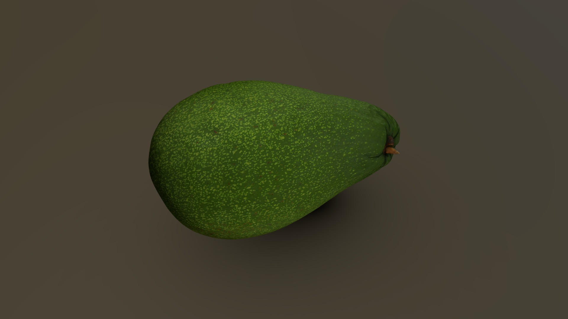 3D model Green Avocado 03 - This is a 3D model of the Green Avocado 03. The 3D model is about a green fruit on a black background.