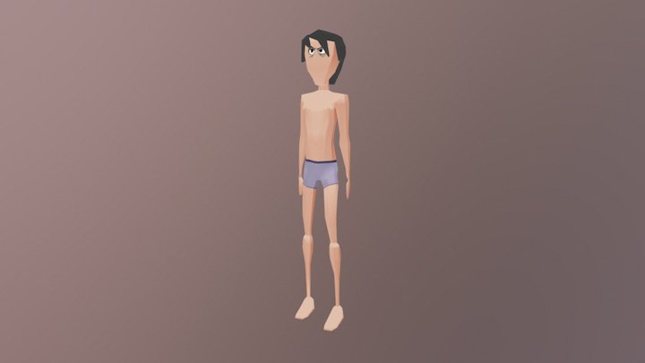 low poly man 3D Model