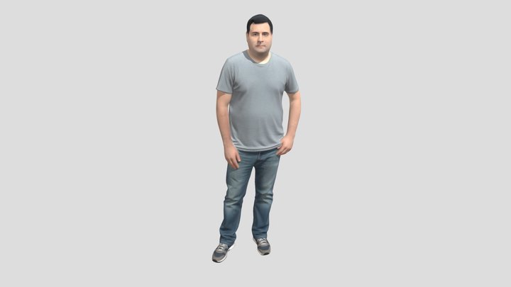 Casual Portrait in Grey – Modelo 3D gratuito STL
