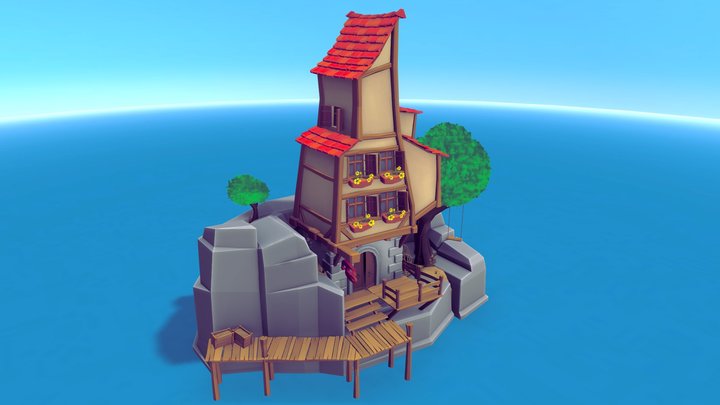 Low Polly Paradise 3D Model