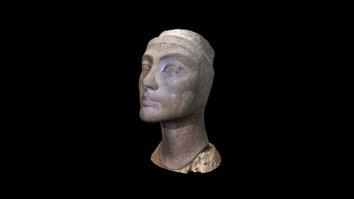 Unfinished Quartzite Head of Nefertiti 3D Model