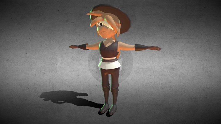 The Cowgirl, Low-Poly Stylized Character Model 3D Model