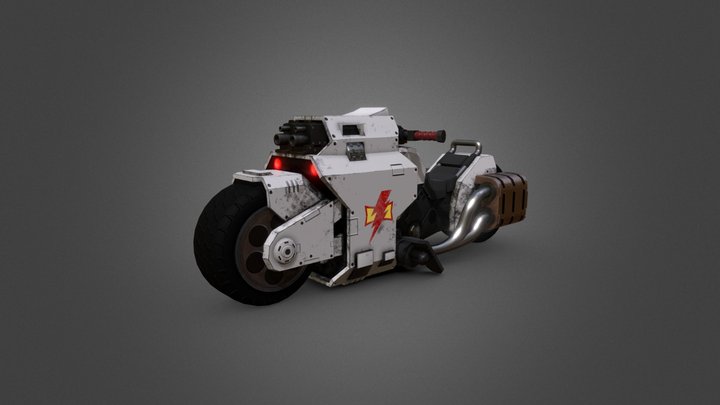 Moto Cicatrices Rojas Warhammer 40k 3D Model