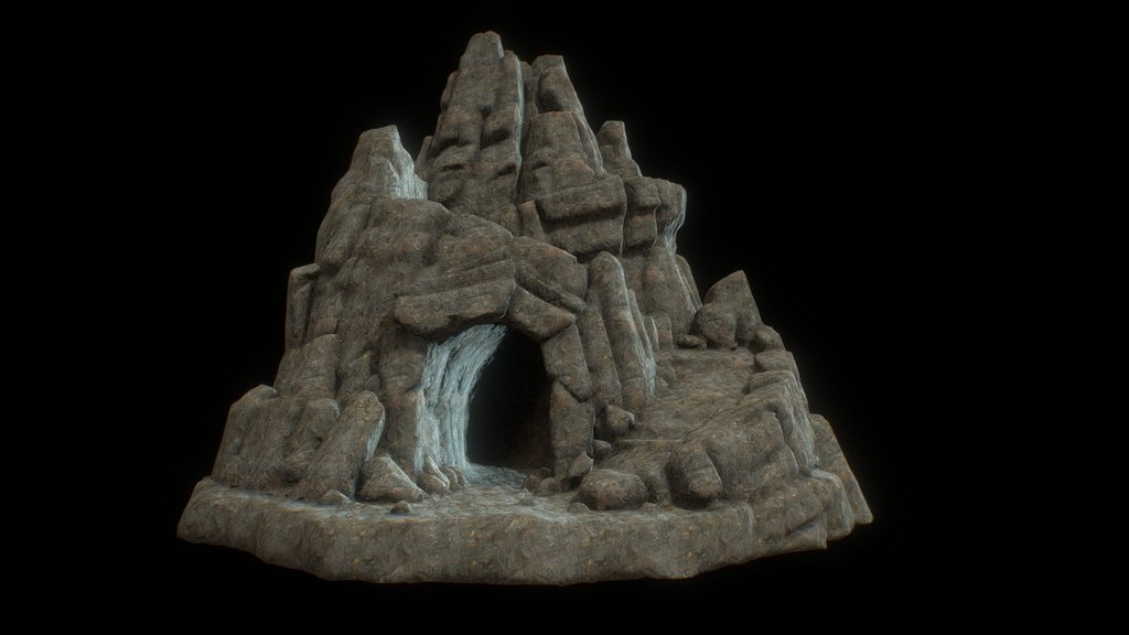 Rock Mountain with cave (realistic version)