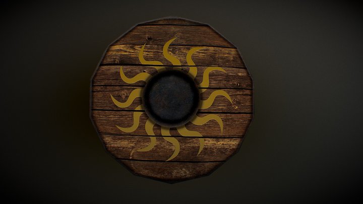 Skjǫldr - Escudo Viking 3D Model
