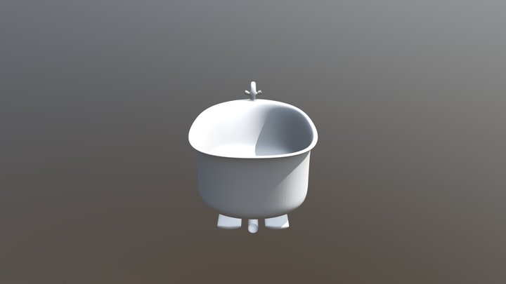 Basic Tub - Untextured 3D Model