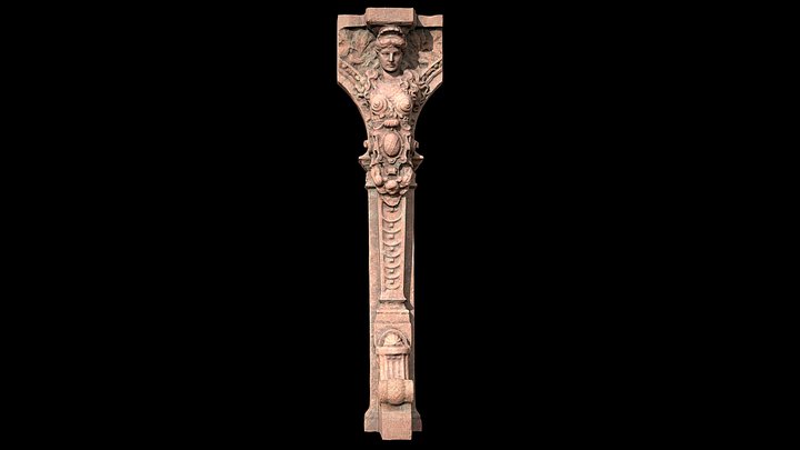 Red Sandstone Heidleberg Central Column 3D Model