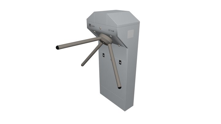 GT-2100 Trio Turnstile 3D Model