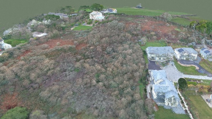 Coverack LiDAR Site Scan Reg'd to OSG15 3D Model