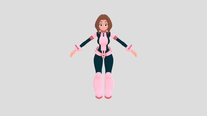Uraraka Ochako - v2 our im making a roblox game 3D Model