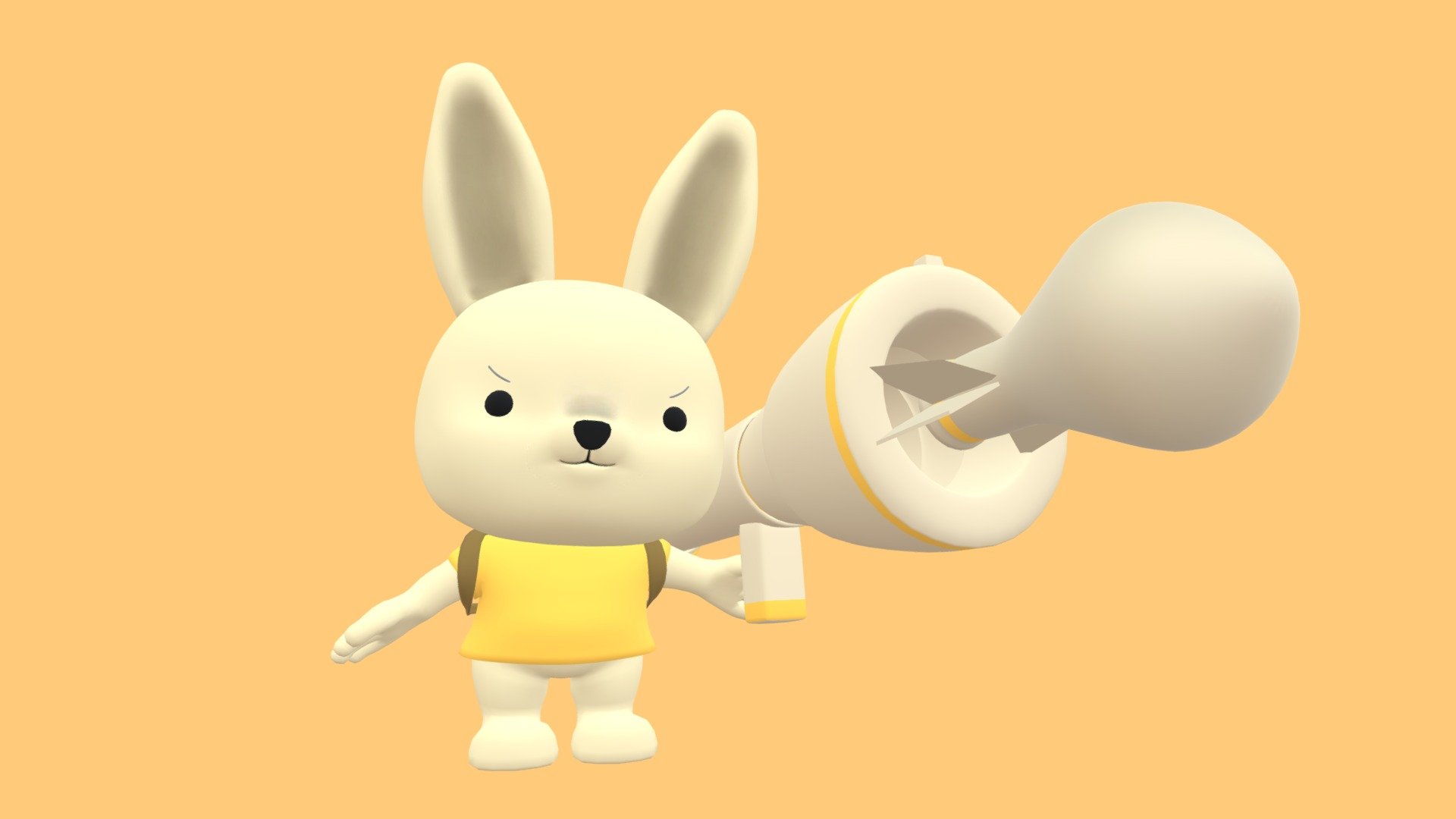 Cute Cartoon Style Rabbit Warrior (Rigged) - Buy Royalty Free 3D model ...