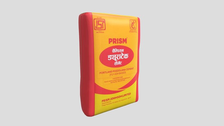 Prism cement bag 3D Model