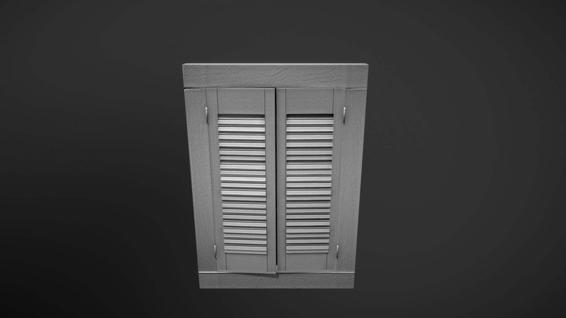 3D model Crawl Space- Door Animated - This is a 3D model of the Crawl Space- Door Animated. The 3D model is about a window with blinds.