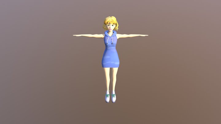 Hoodie Girl 3D Model