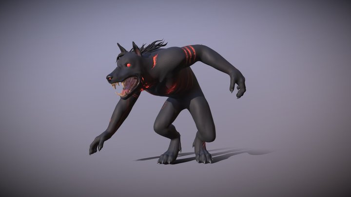 Hellhound Lycanthrope 3D Model