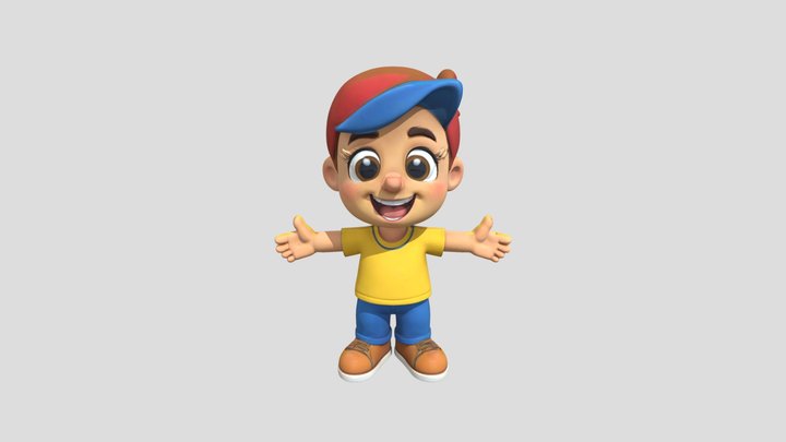 Smiling Cartoon Kid Dollou