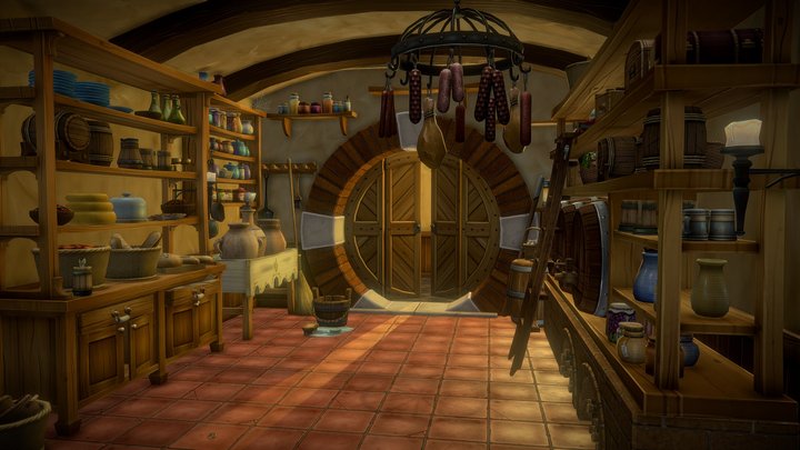 Bilbo's Bag End Pantry 3D Model