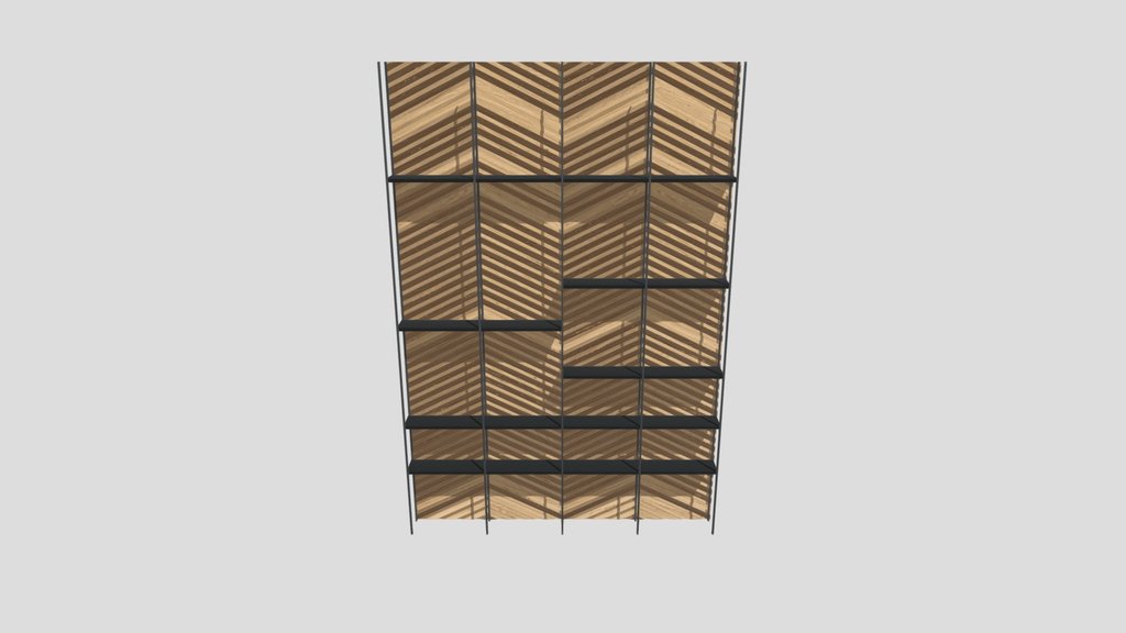 Chevron Pannel With Shelves